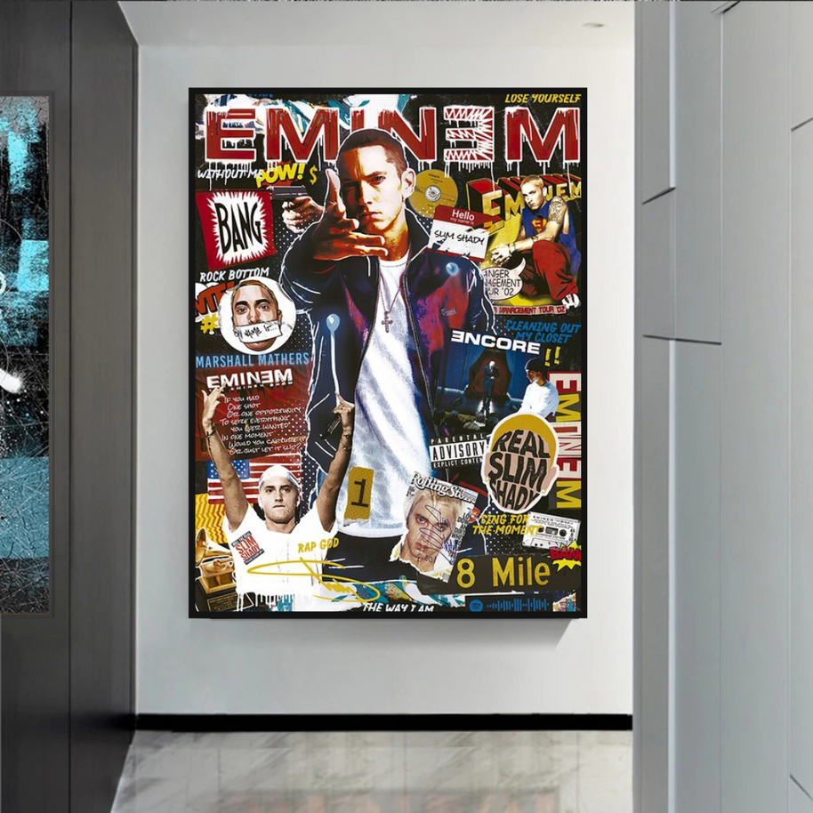 Eminem Singer Canvas Wall Art-MinimalisticDecor.com