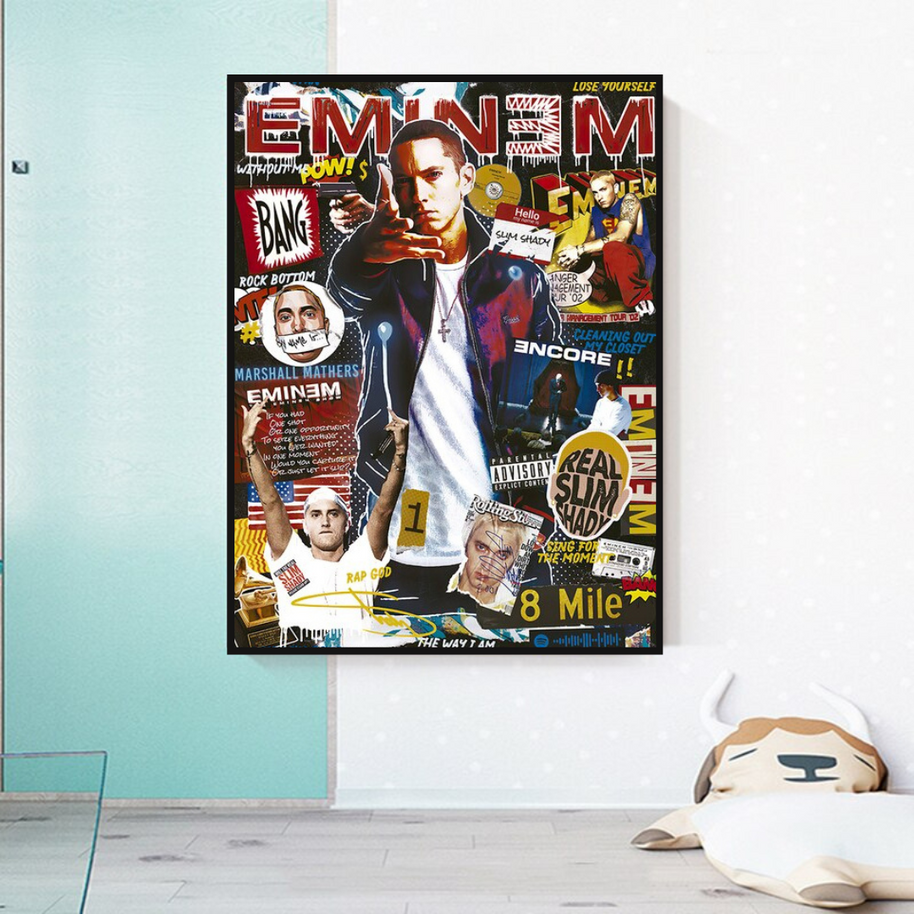 Eminem Singer Canvas Wall Art-MinimalisticDecor.com
