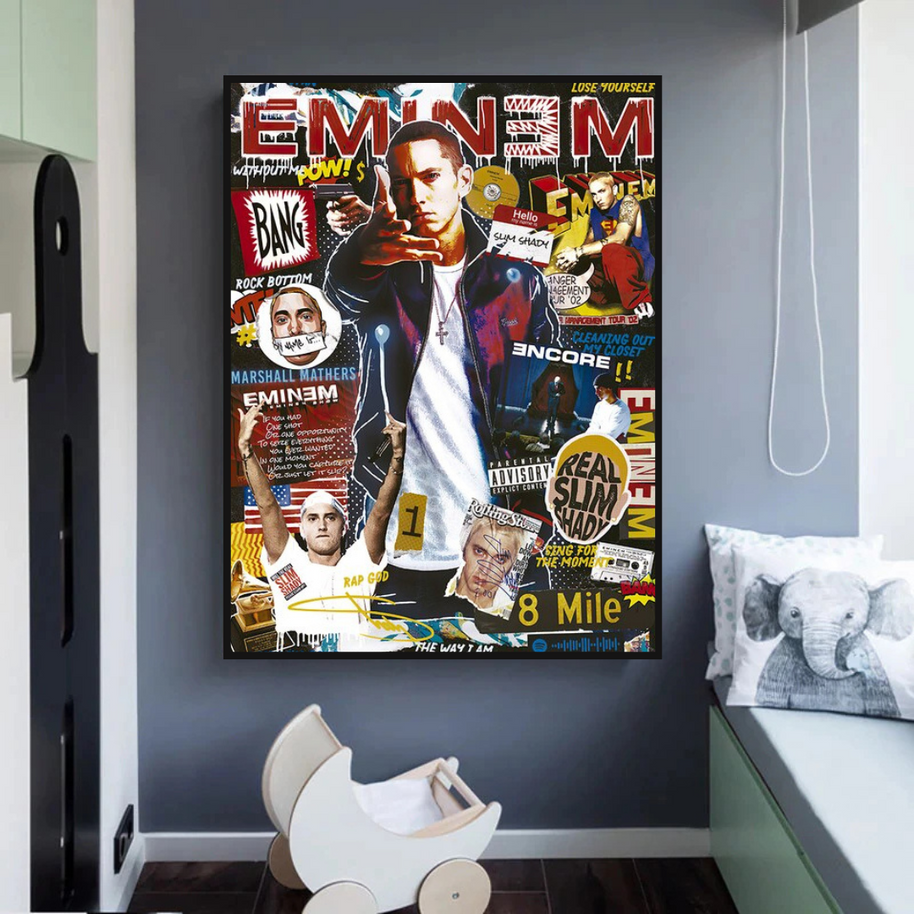 Eminem Singer Canvas Wall Art-MinimalisticDecor.com