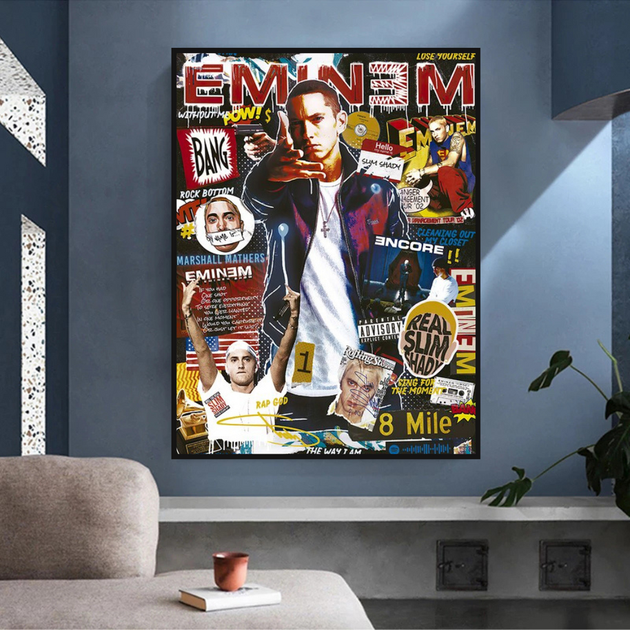 Eminem Singer Canvas Wall Art-MinimalisticDecor.com