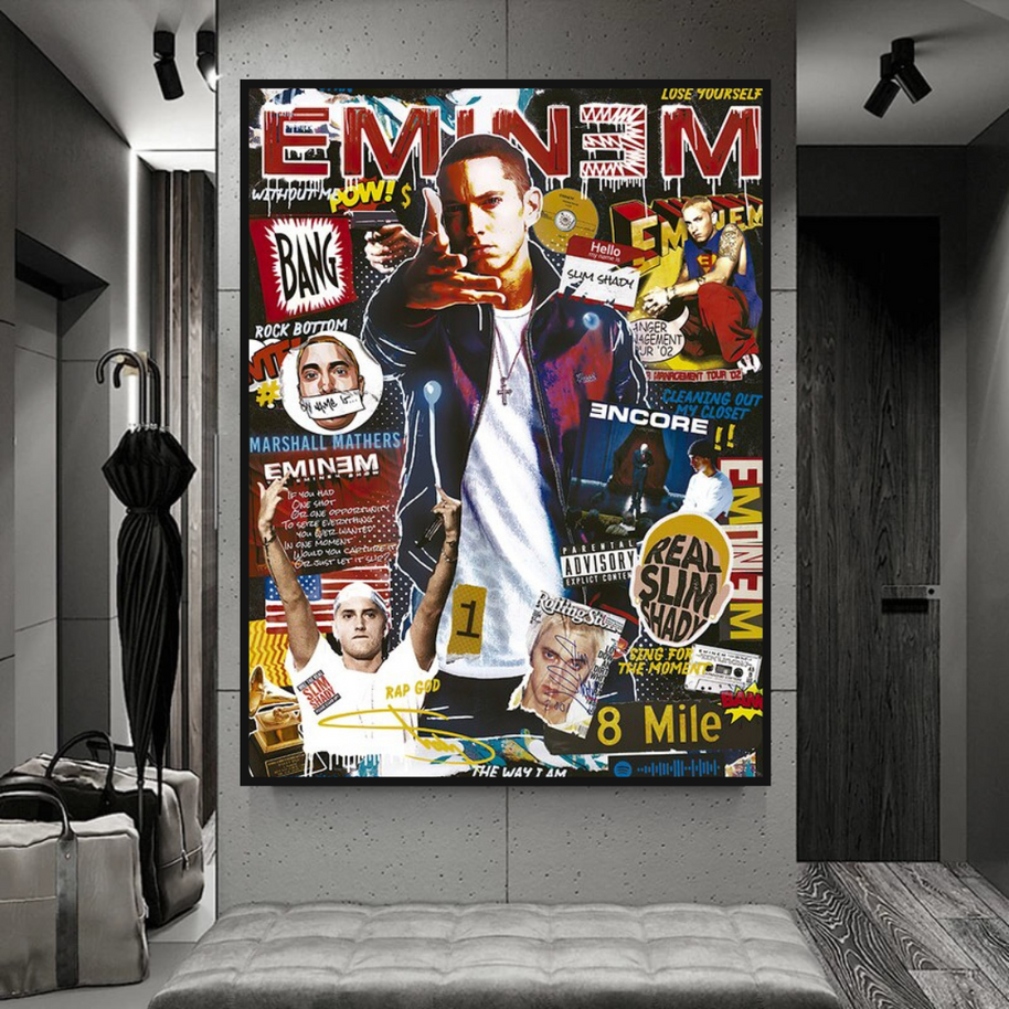 Eminem Singer Canvas Wall Art-MinimalisticDecor.com