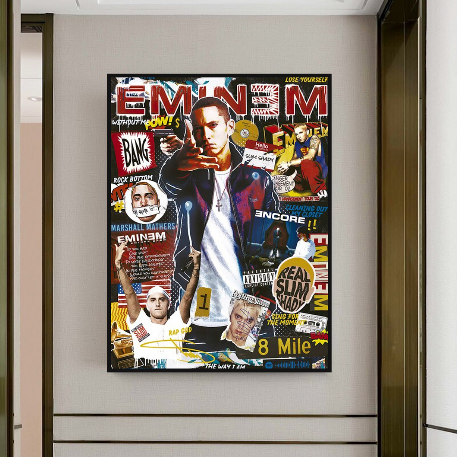 Eminem Singer Canvas Wall Art-MinimalisticDecor.com