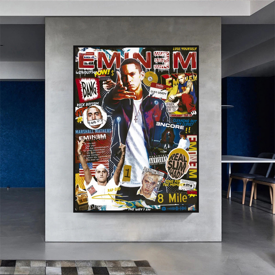 Eminem Singer Canvas Wall Art-MinimalisticDecor.com