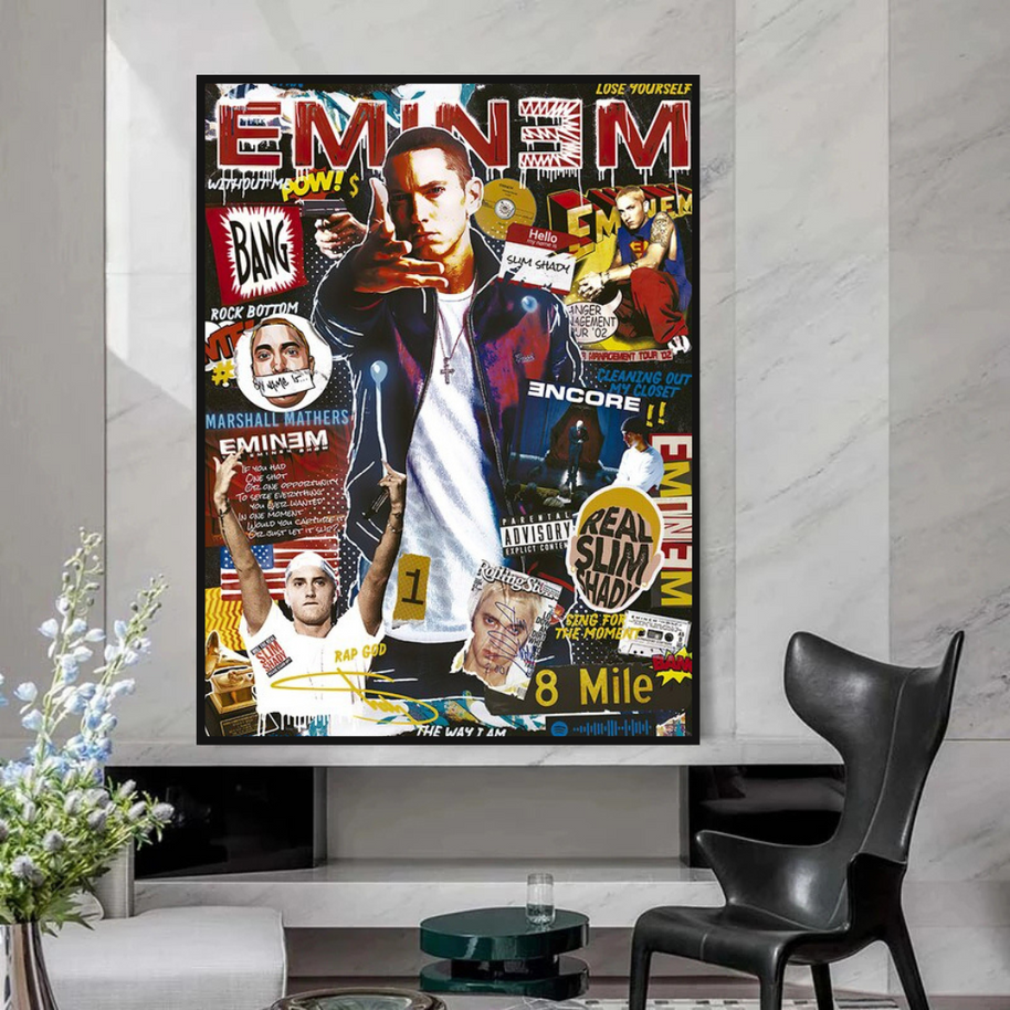 Eminem Singer Canvas Wall Art-MinimalisticDecor.com