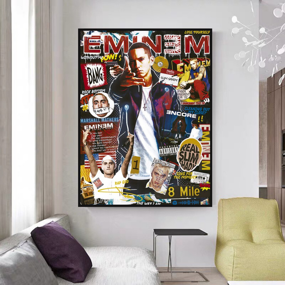 Eminem Singer Canvas Wall Art-MinimalisticDecor.com
