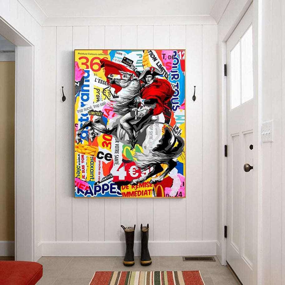 Famous Painting Napoleon Portrait Horse Oil Painting Canvas Prints Pop Wall Art Posters and Prints Picture for Living Room Home-MinimalisticDecor.com