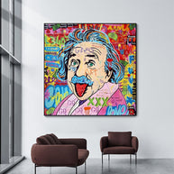 Famous Scientist Einstein Canvas Wall Art-MinimalisticDecor.com