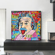Famous Scientist Einstein Canvas Wall Art-MinimalisticDecor.com