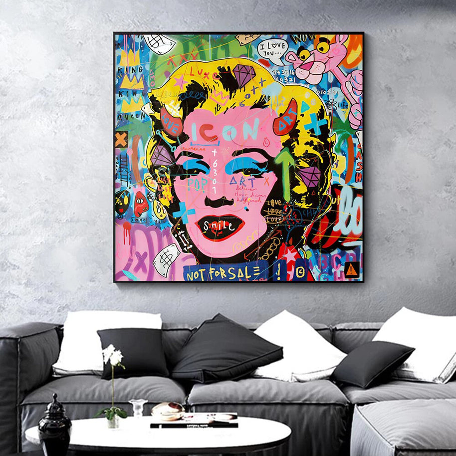 Fashion Icon: Marilyn Pop Art - Showcasing Iconic Style-MinimalisticDecor.com