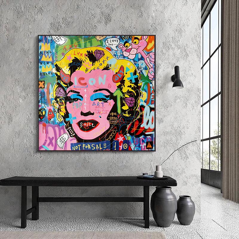 Fashion Icon: Marilyn Pop Art - Showcasing Iconic Style-MinimalisticDecor.com