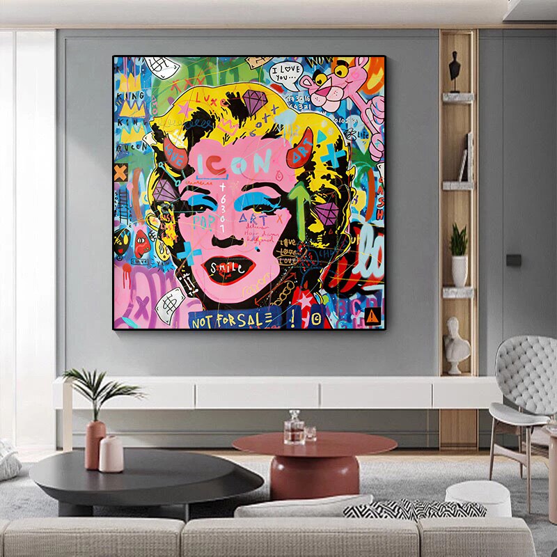 Fashion Icon: Marilyn Pop Art - Showcasing Iconic Style-MinimalisticDecor.com
