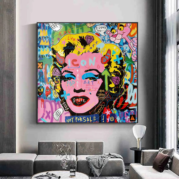 Fashion Icon: Marilyn Pop Art - Showcasing Iconic Style-MinimalisticDecor.com