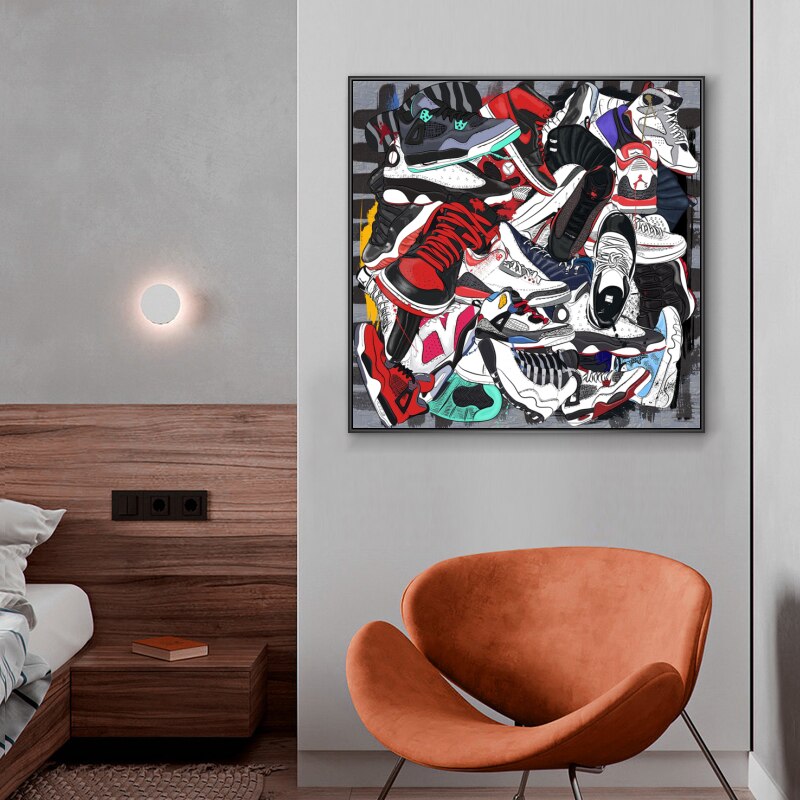 Fashion Sneaker Canvas Wall Art-MinimalisticDecor.com