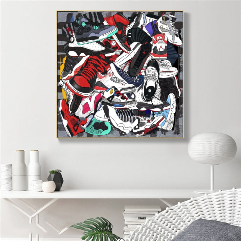 Fashion Sneaker Canvas Wall Art-MinimalisticDecor.com