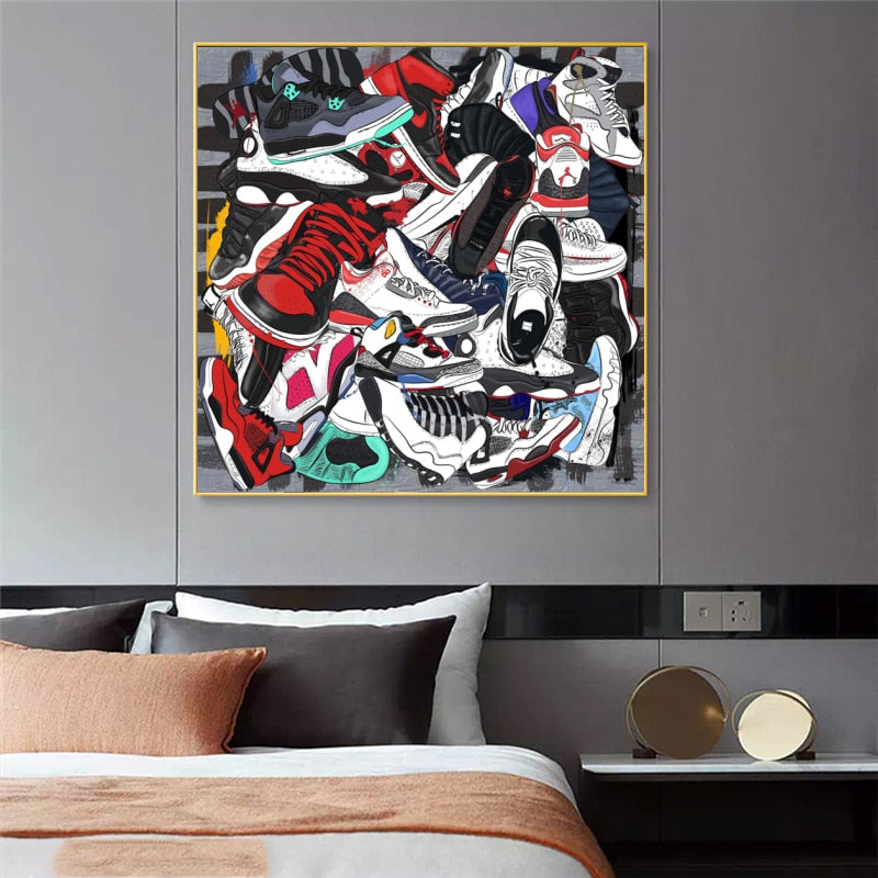 Fashion Sneaker Canvas Wall Art-MinimalisticDecor.com