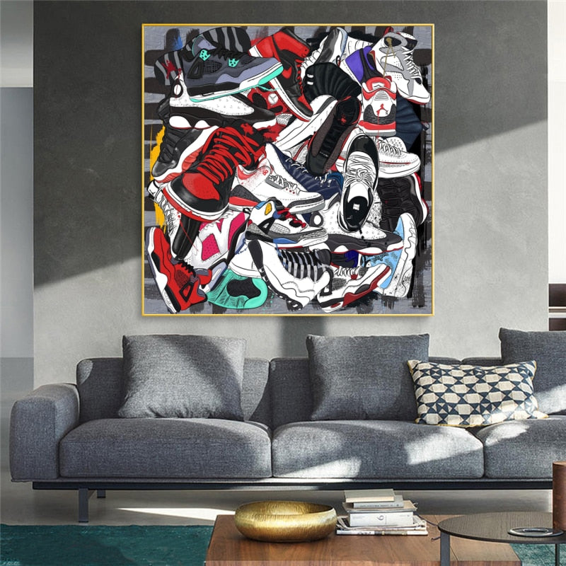 Fashion Sneaker Canvas Wall Art-MinimalisticDecor.com