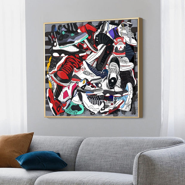 Fashion Sneaker Canvas Wall Art-MinimalisticDecor.com