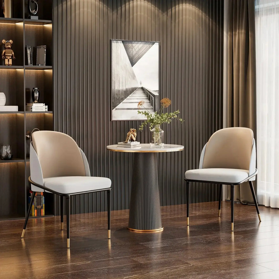 Faux Leather Designer Dining Chair-MinimalisticDecor.com