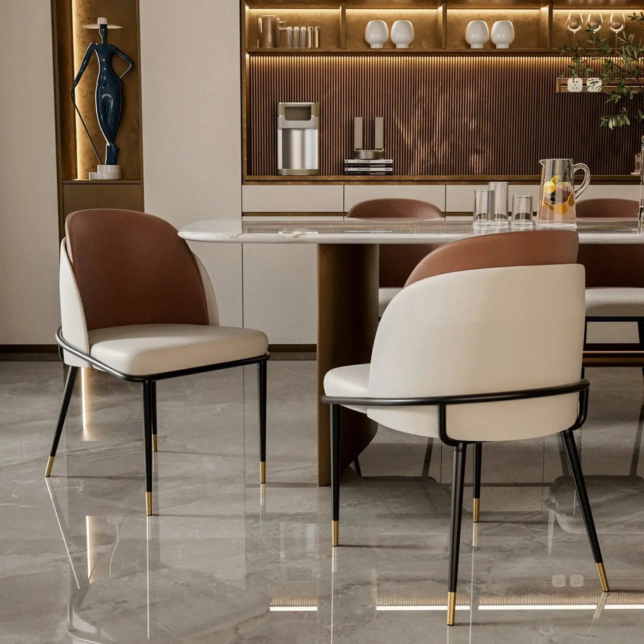 Faux Leather Designer Dining Chair-MinimalisticDecor.com