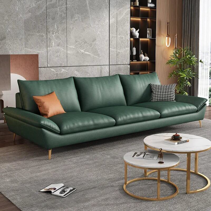Faux Leather Designer Plaza Sofa Set-MinimalisticDecor.com