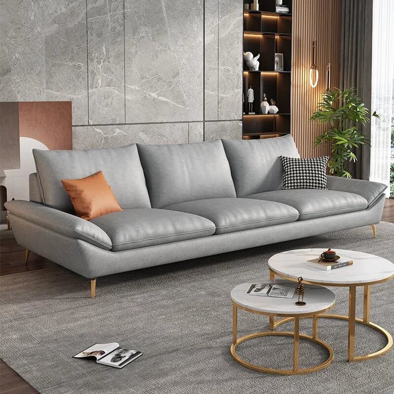 Faux Leather Designer Plaza Sofa Set-MinimalisticDecor.com