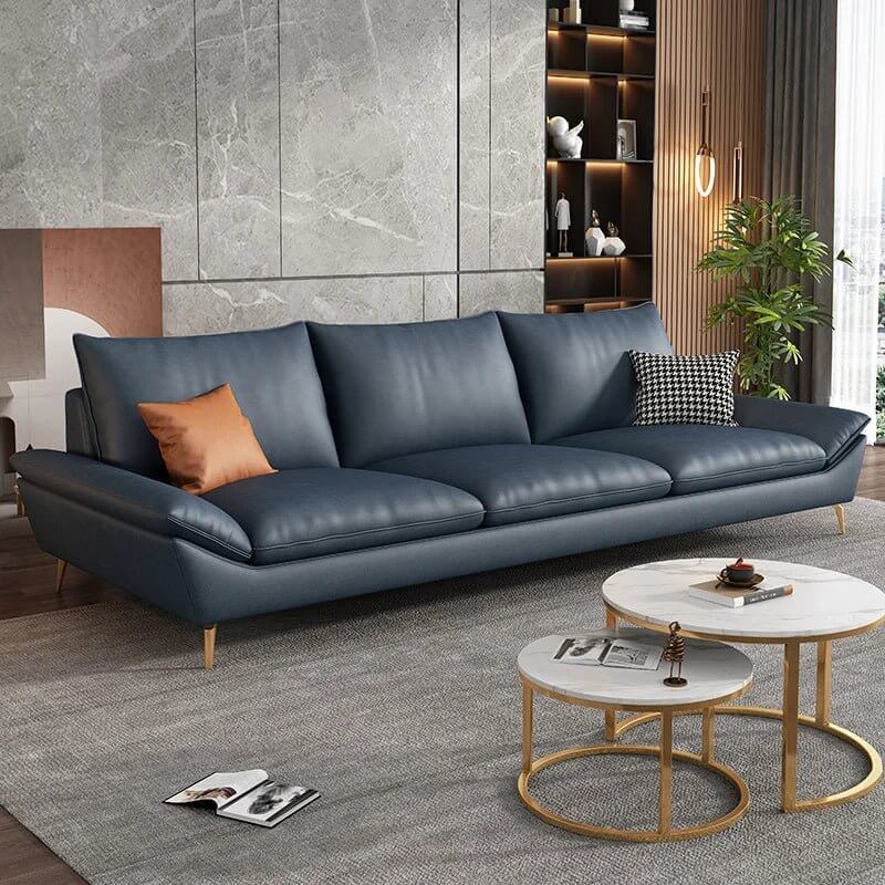 Faux Leather Designer Plaza Sofa Set-MinimalisticDecor.com