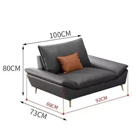 Faux Leather Designer Plaza Sofa Set-MinimalisticDecor.com