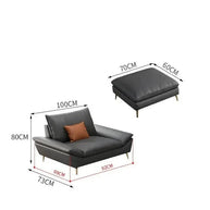 Faux Leather Designer Plaza Sofa Set-MinimalisticDecor.com