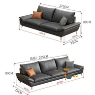 Faux Leather Designer Plaza Sofa Set-MinimalisticDecor.com