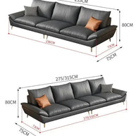 Faux Leather Designer Plaza Sofa Set-MinimalisticDecor.com