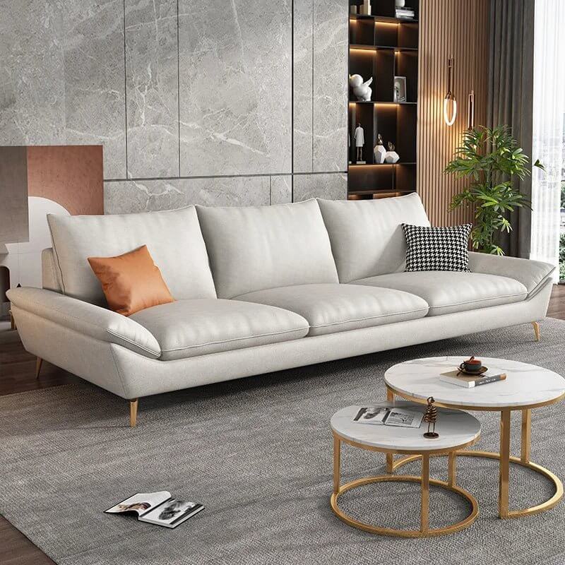 Faux Leather Designer Plaza Sofa Set-MinimalisticDecor.com