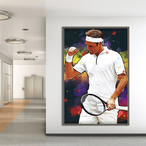 Federer Forever – Tennis Champion Canvas Art-MinimalisticDecor.com