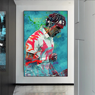 Federer Tennis Legend Canvas Wall Art - Sports Decor - Famous Icon-MinimalisticDecor.com