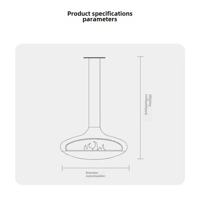 Firewood Saucer Hanging Wood 360 Degree Rotatable Fireplace-MinimalisticDecor.com