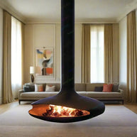 Firewood Saucer Hanging Wood 360 Degree Rotatable Fireplace-MinimalisticDecor.com