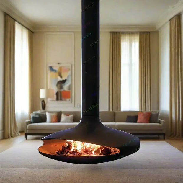 Firewood Saucer Hanging Wood 360 Degree Rotatable Fireplace-MinimalisticDecor.com