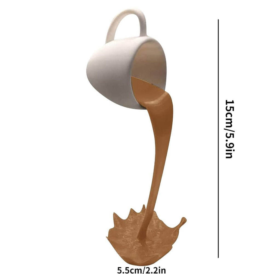 Floating Coffee Cup Art Sculpture Ornament-MinimalisticDecor.com