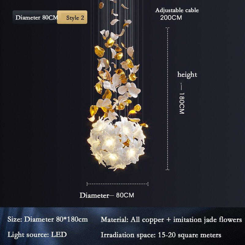 Flower Ceiling LED Chandelier - Elegant Focal Point-MinimalisticDecor.com