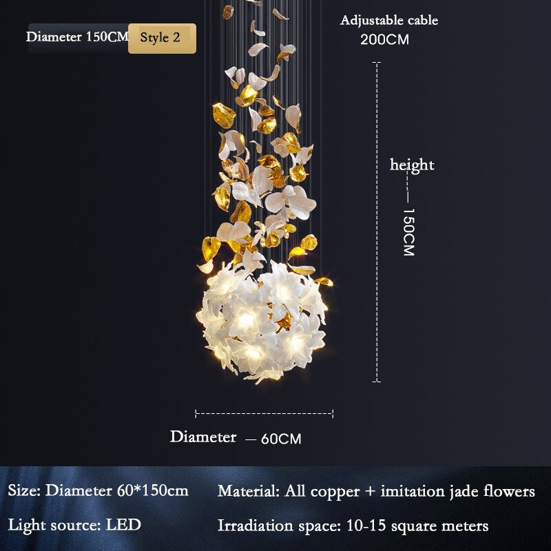 Flower Ceiling LED Chandelier - Elegant Focal Point-MinimalisticDecor.com
