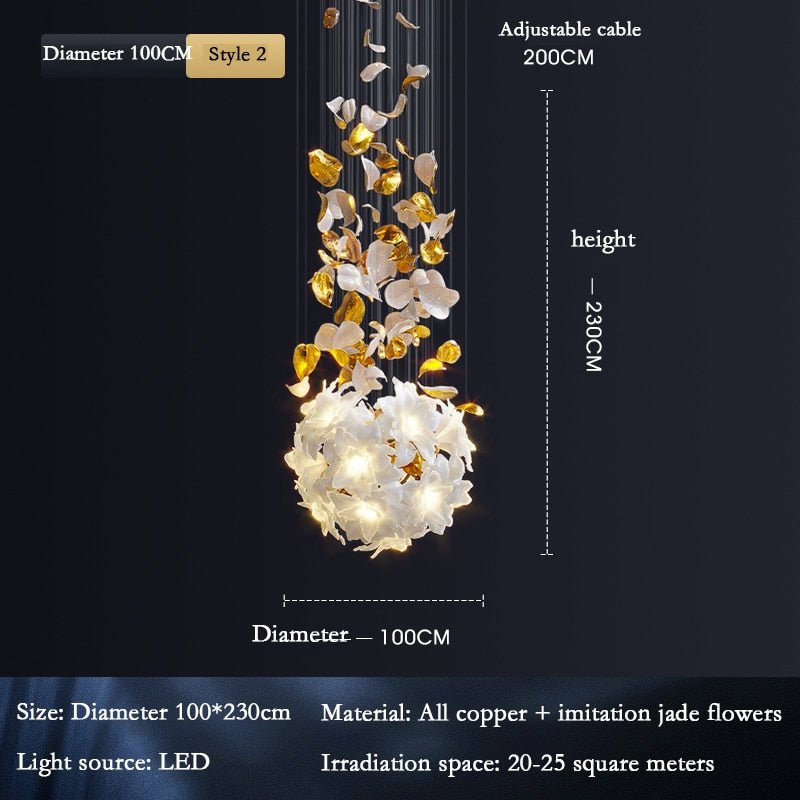 Flower Ceiling LED Chandelier - Elegant Focal Point-MinimalisticDecor.com