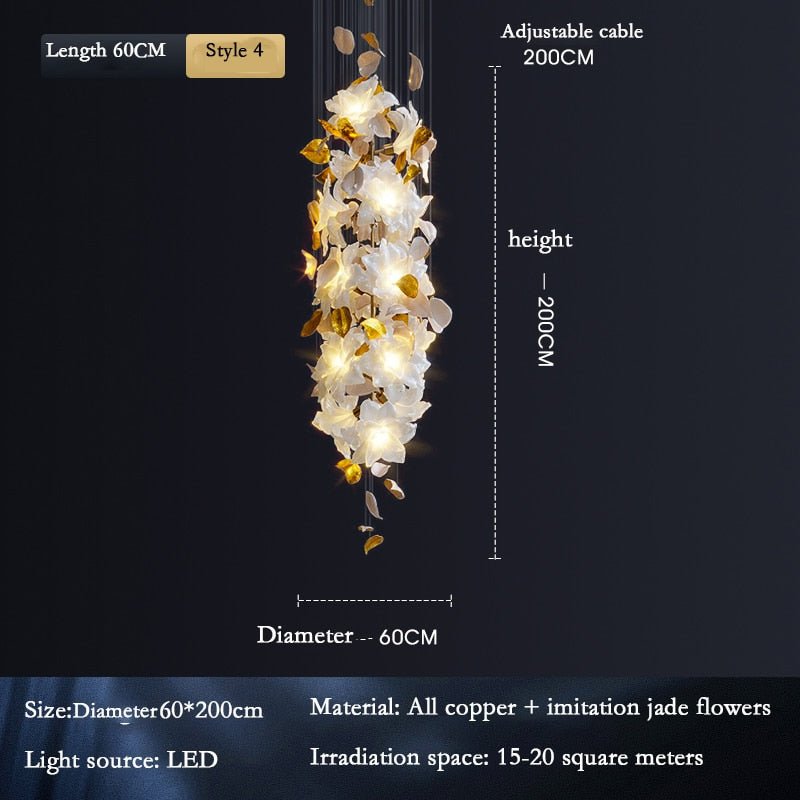 Flower Ceiling LED Chandelier - Elegant Focal Point-MinimalisticDecor.com