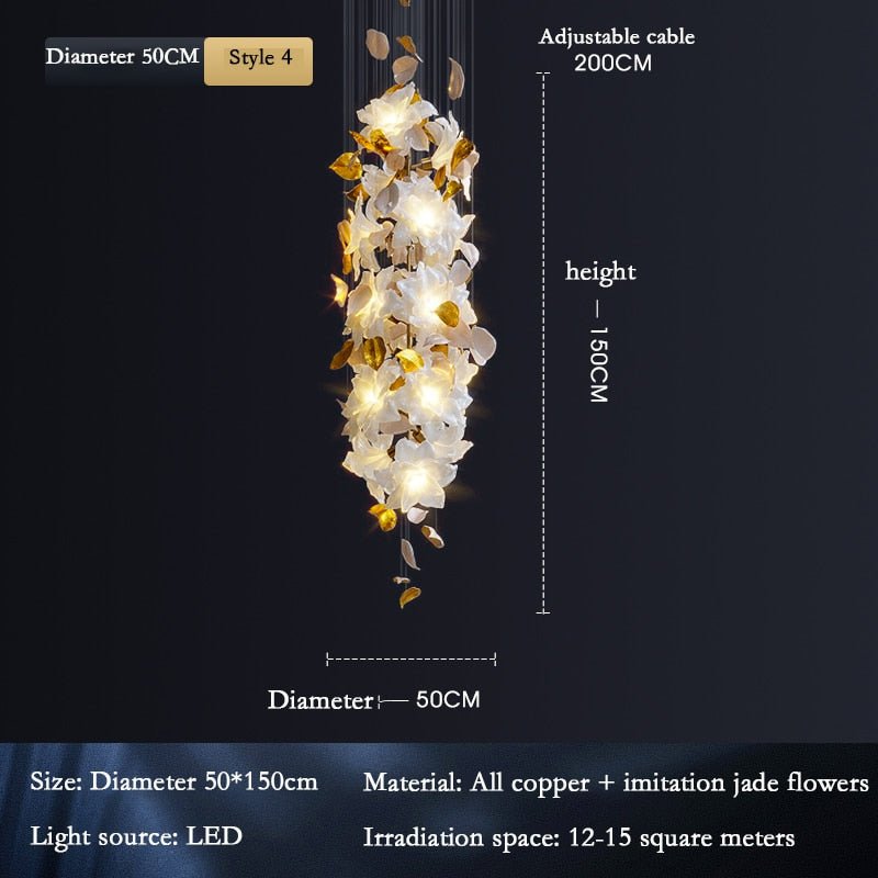 Flower Ceiling LED Chandelier - Elegant Focal Point-MinimalisticDecor.com