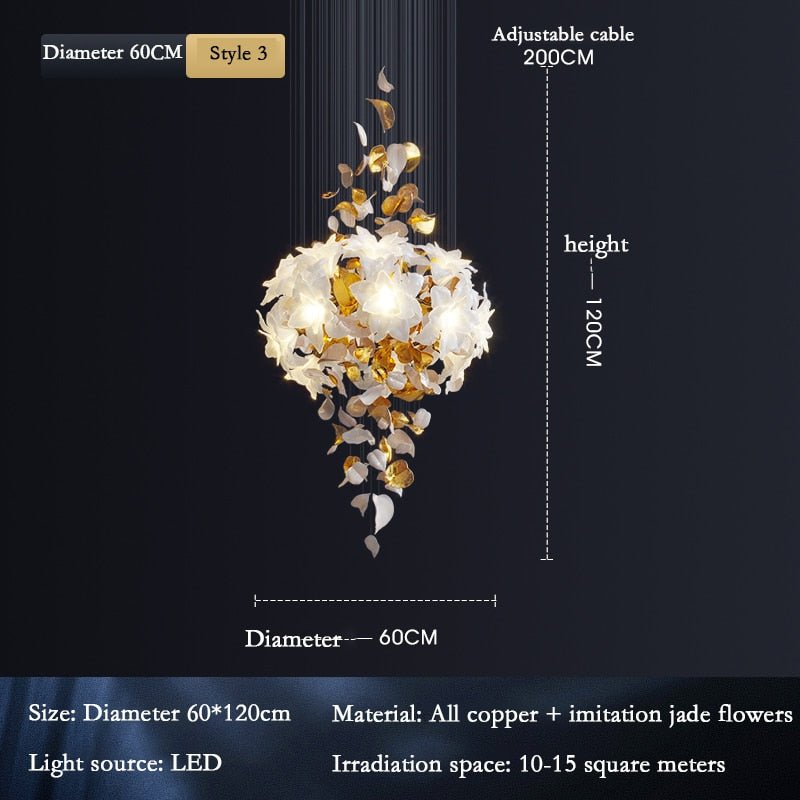 Flower Ceiling LED Chandelier - Elegant Focal Point-MinimalisticDecor.com
