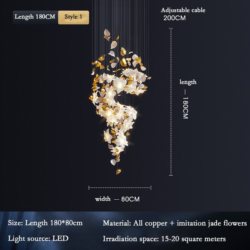Flower Ceiling LED Chandelier - Elegant Focal Point-MinimalisticDecor.com