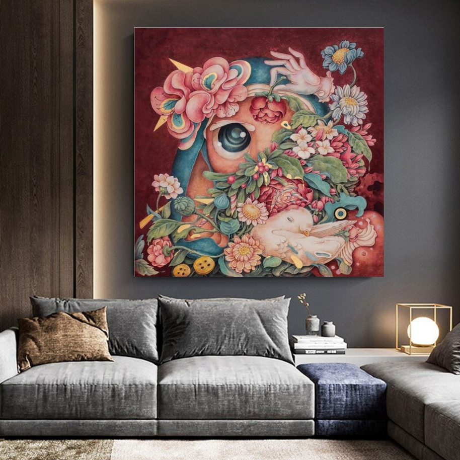Flowery Canvas Wall Art-MinimalisticDecor.com