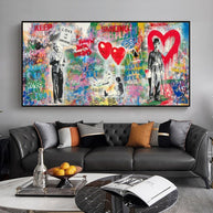 Follow Your Dreams with Banksy Art Canvas-MinimalisticDecor.com