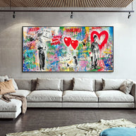 Follow Your Dreams with Banksy Art Canvas-MinimalisticDecor.com