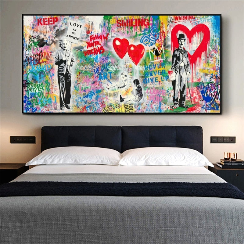 Follow Your Dreams with Banksy Art Canvas-MinimalisticDecor.com