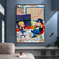 Forex Brokers Trading: Mr Monopoly Wall Art-MinimalisticDecor.com