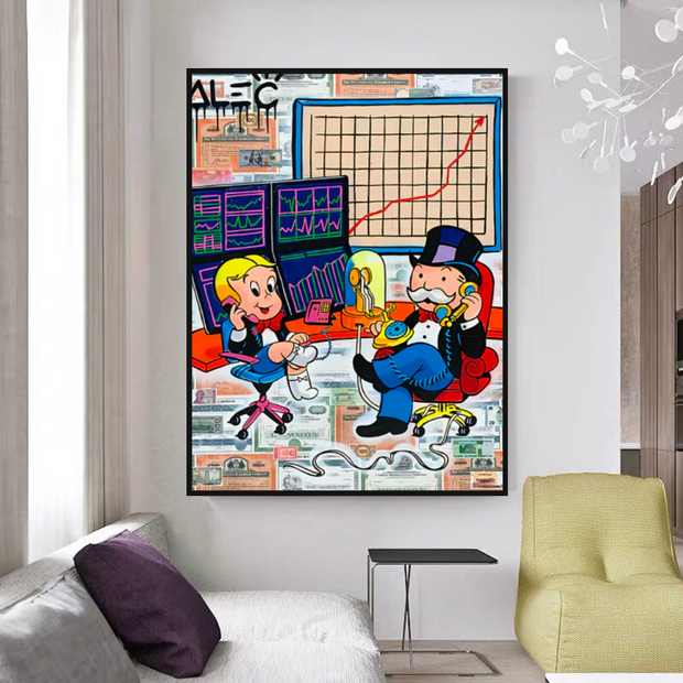 Forex Brokers Trading: Mr Monopoly Wall Art-MinimalisticDecor.com